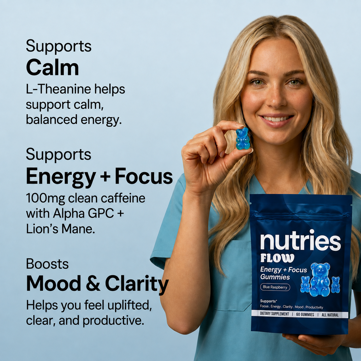 Nutries Energy + Focus Gummies