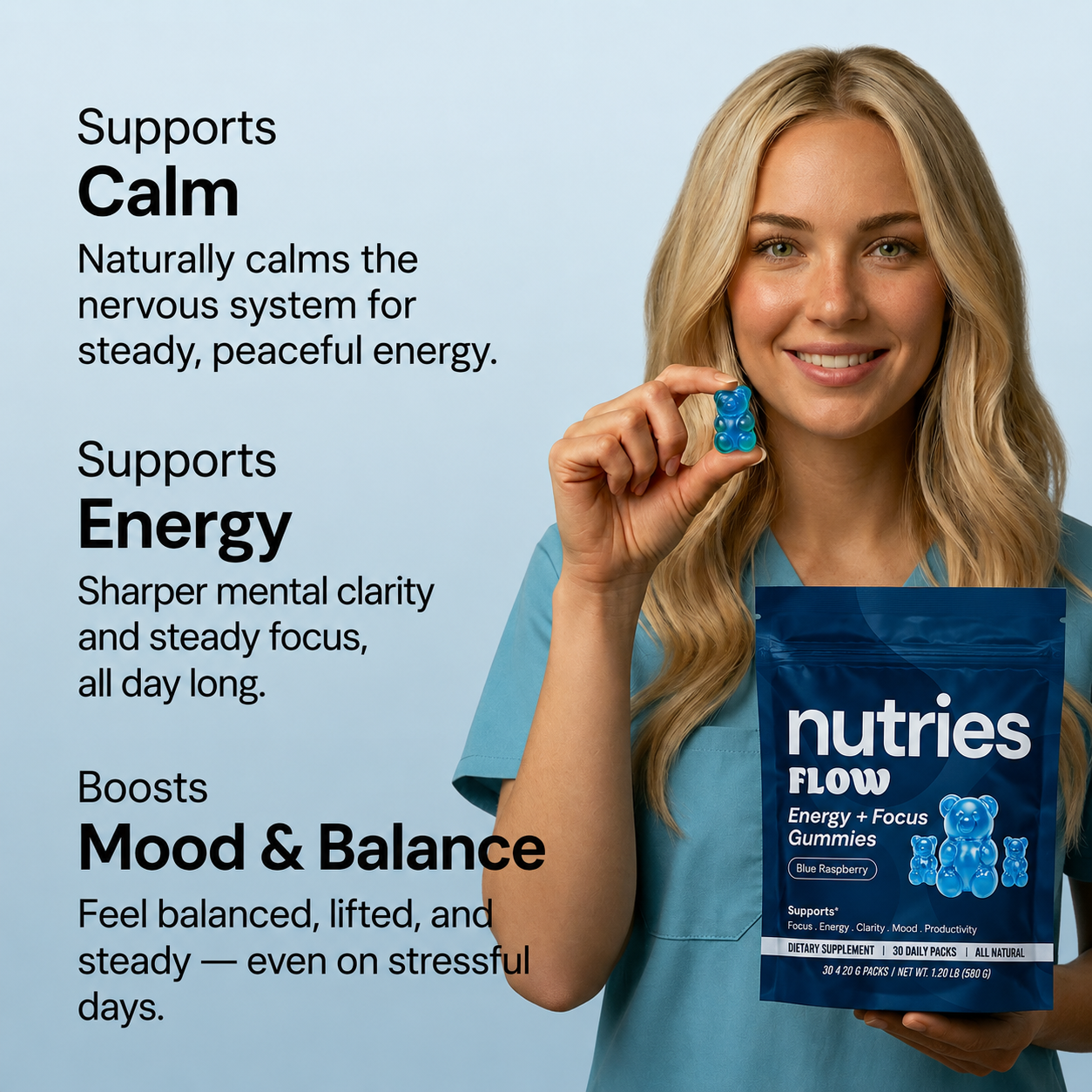 Nutries Energy + Focus Gummies